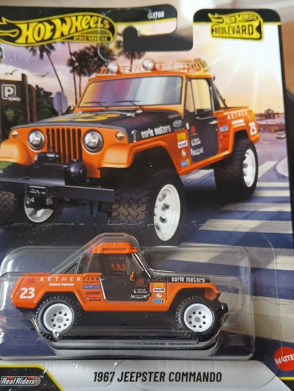 1967 Jeepster Commando Hot Wheels Truck - Orange & Black
